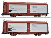 Roco 6600257 - H0 - 2-tlg. Set: Schiebedachwagen, SJ, Ep. IV